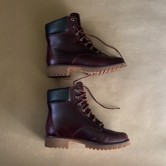 Timberland Womens Jayne 6-Inch Waterproof Burgundy Boot - 7 - Picture 5 of 13